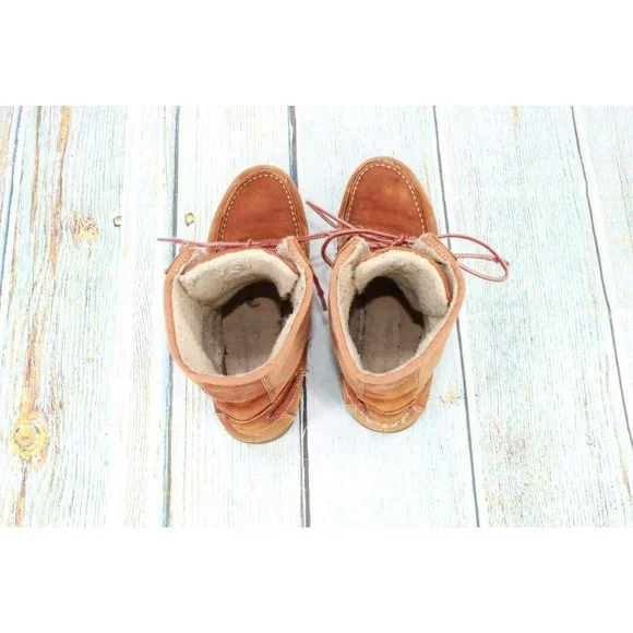 Sebago  Brown Leather Lace Up Shearling Lined Trail Boots Size 10 M - Picture 7 of 9